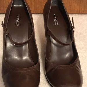 Preview International Brown wedge shoes size 9 1/2 M  New-never worn!